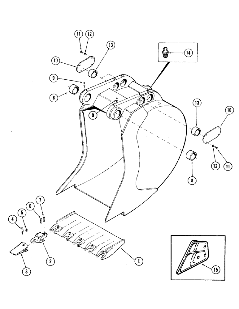 Схема запчастей Case 35 - (106) - BACKHOE BUCKETS, (SEVERE DUTY), 1/2 CU. YD. BACKHOE BUCKET (24" WIDE) (84) - BOOMS, DIPPERS & BUCKETS