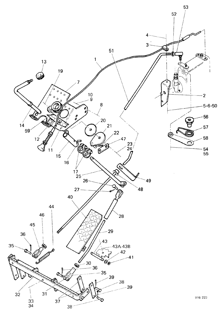 Схема запчастей Case 580F - (109A) - ACCELERATOR CABLES, STARTING WITH NO 3.701.978, DC AND 3.732.999, TC (10) - ENGINE