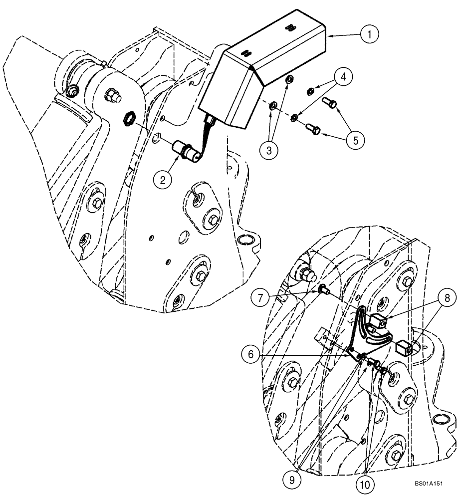 Схема запчастей Case 521D - (09-04) - CONTROLS - BUCKET HEIGHT RETURN-TO-TRANSPORT (09) - CHASSIS