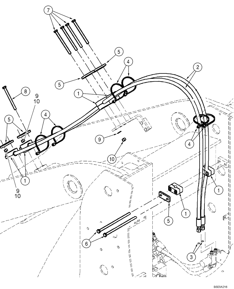 Схема запчастей Case 521D - (08-13C) - HYDRAULICS - COUPLER XR (08) - HYDRAULICS