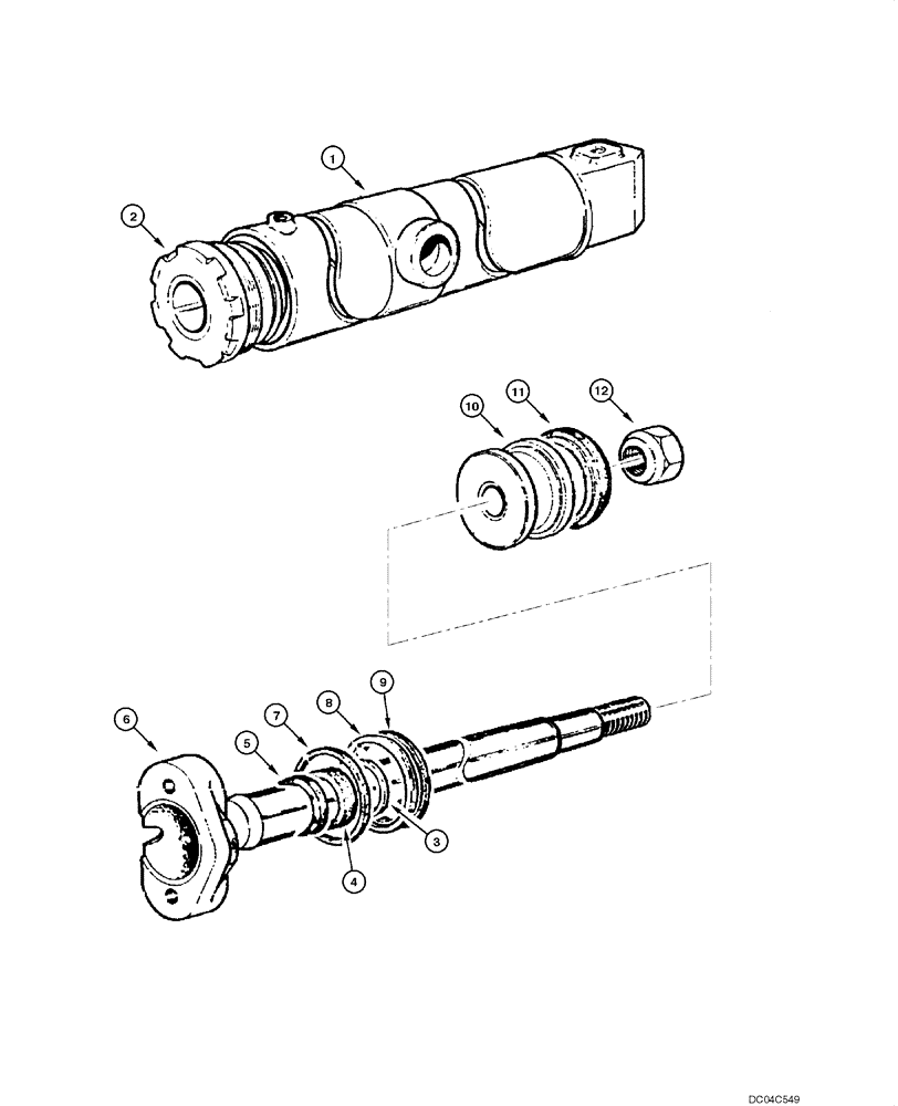 Схема запчастей Case 845 - (08.52[00]) - CYLINDER - BLADE LIFT (08) - HYDRAULICS