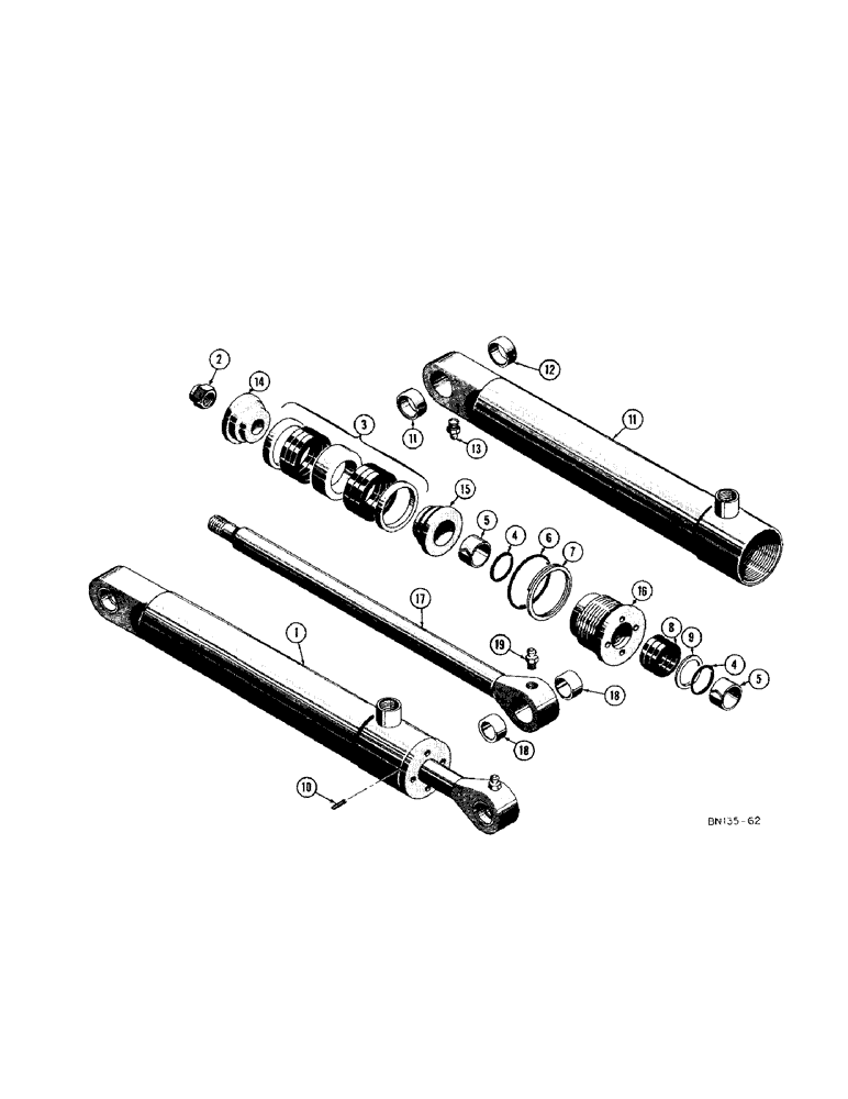 Схема запчастей Case 420C - (226[1]) - D28163 AND D29919 HYDRAULIC DOZER ANGLING CYLINDERS (07) - HYDRAULIC SYSTEM