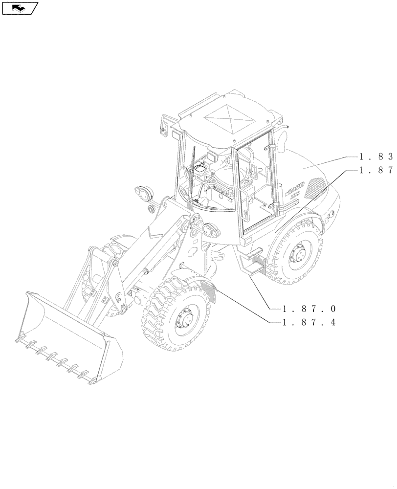 Схема запчастей Case 221E - (SEC. 08) - BODY & HOOD (00) - GENERAL