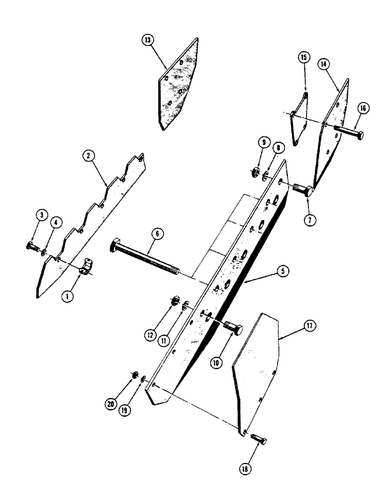 Схема запчастей Case 600 - (134) - ROCK GUARD INSTALLATION, (USED FROM SERIAL #3-23-56) (04) - UNDERCARRIAGE