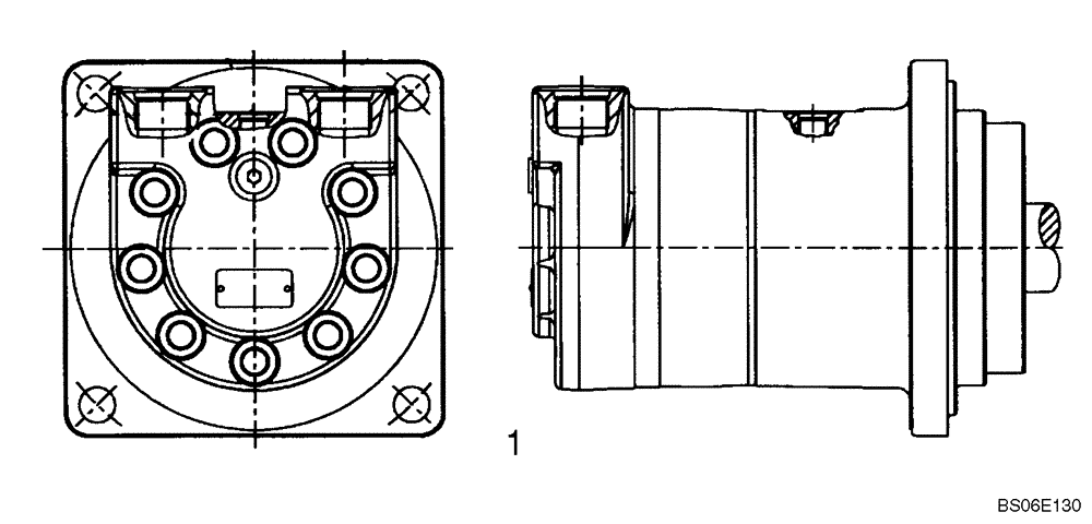 Схема запчастей Case 40XT - (06-21B) - MOTOR ASSY, NORTH AMERICAN MODELS WITH MECHANICAL BRAKES (06) - POWER TRAIN
