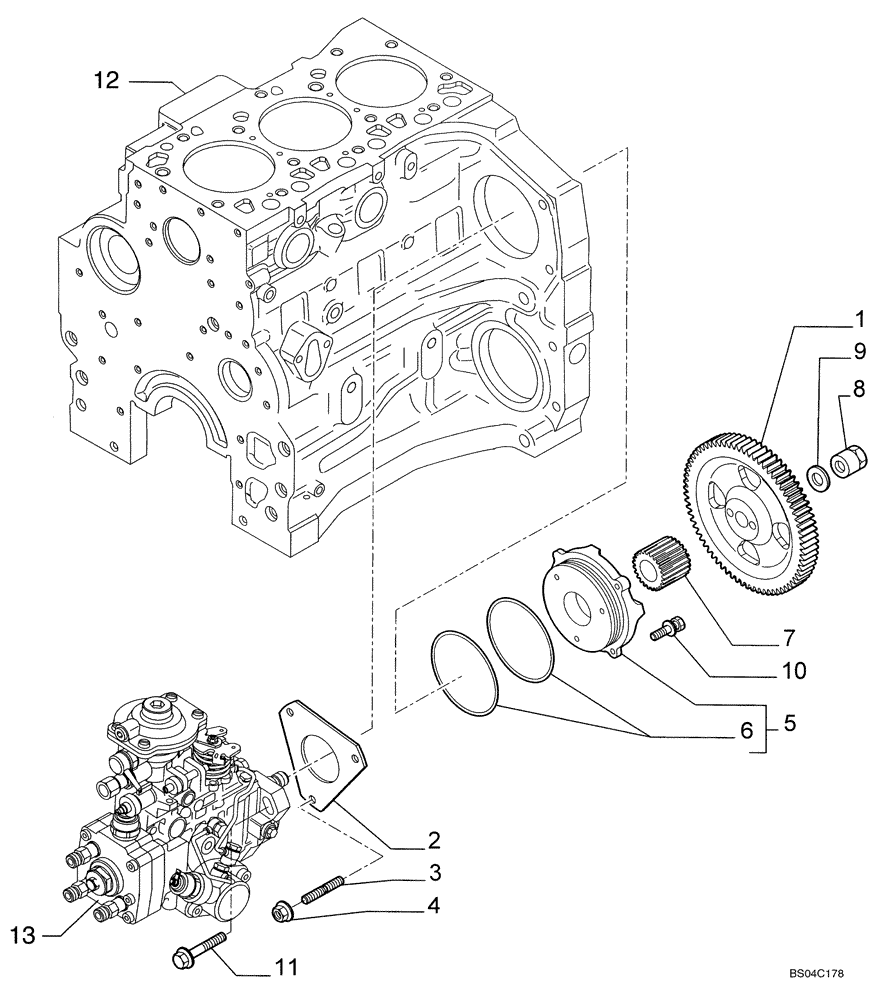 Схема запчастей Case 435 - (03-05) - INJECTION PUMP - CONTROL (03) - FUEL SYSTEM