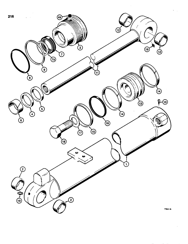 Схема запчастей Case 855C - (216) - G101212 AND G101213 LOADER LIFT CYLINDERS (07) - HYDRAULIC SYSTEM