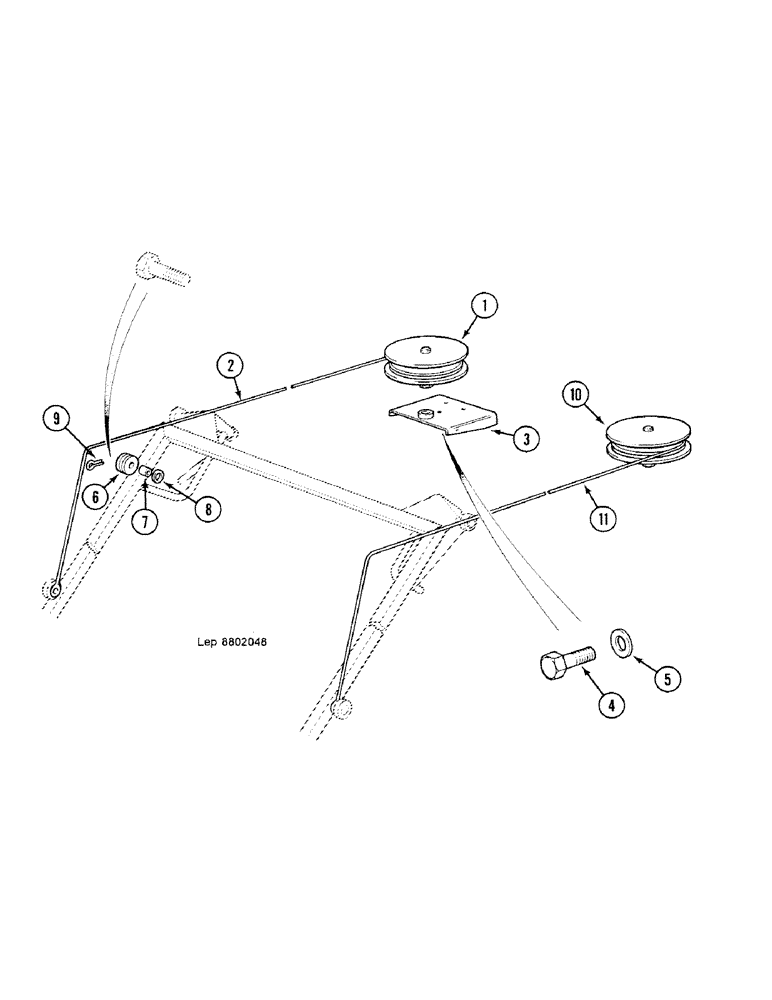 Схема запчастей Case 688C - (9E-32) - WINDSHIELD RAISING POWER ASSISTANCE SYSTEM (05.1) - UPPERSTRUCTURE CHASSIS/ATTACHMENTS