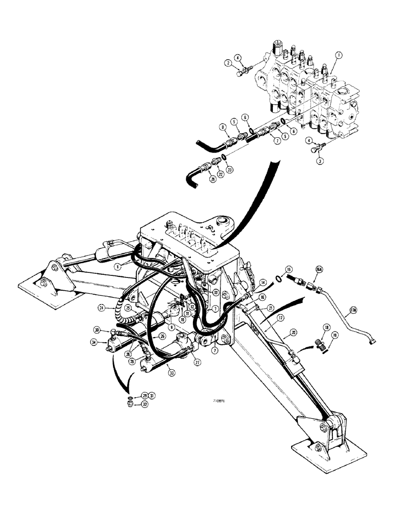 Схема запчастей Case 680CK - (236) - BACKHOE HYDRAULICS, SWING AND STABILIZER CYLINDER HYDRAULICS (35) - HYDRAULIC SYSTEMS