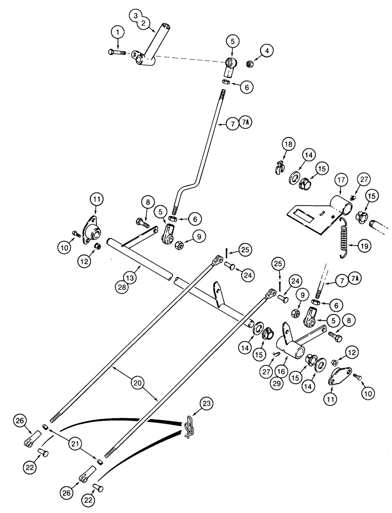 Схема запчастей Case 1835C - (6-08) - LOADER CONTROLS, PRIOR TO P.I.N. JAF0037367 (06) - POWER TRAIN