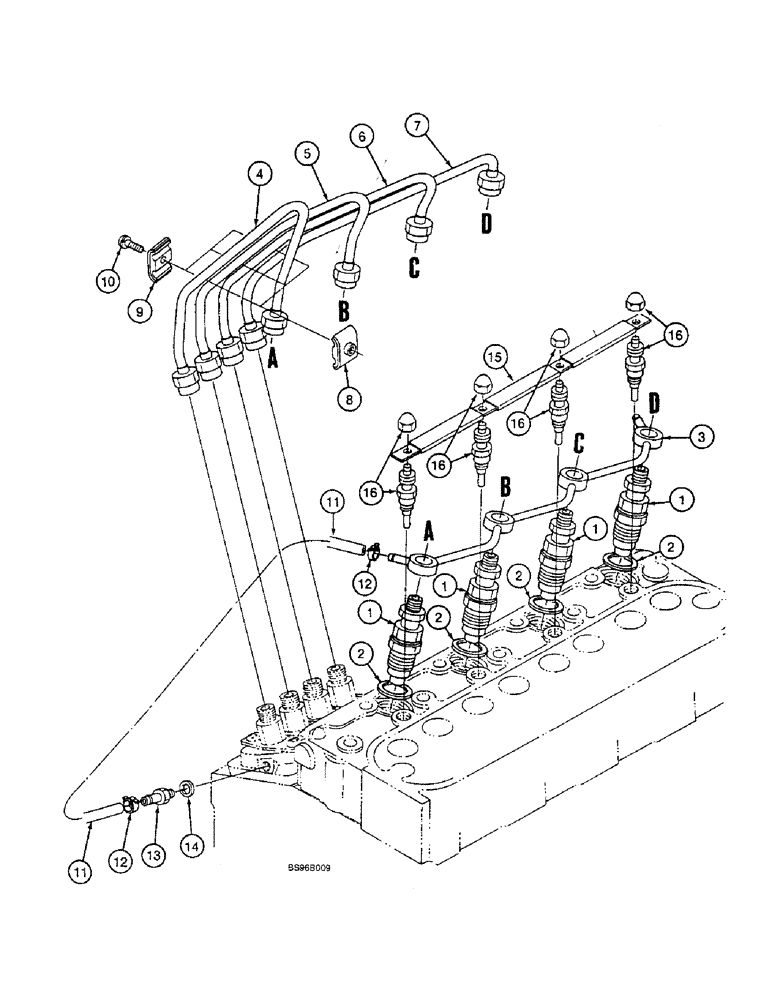 Схема запчастей Case 1825B - (3-06) - FUEL INJECTION SYSTEM (03) - FUEL SYSTEM