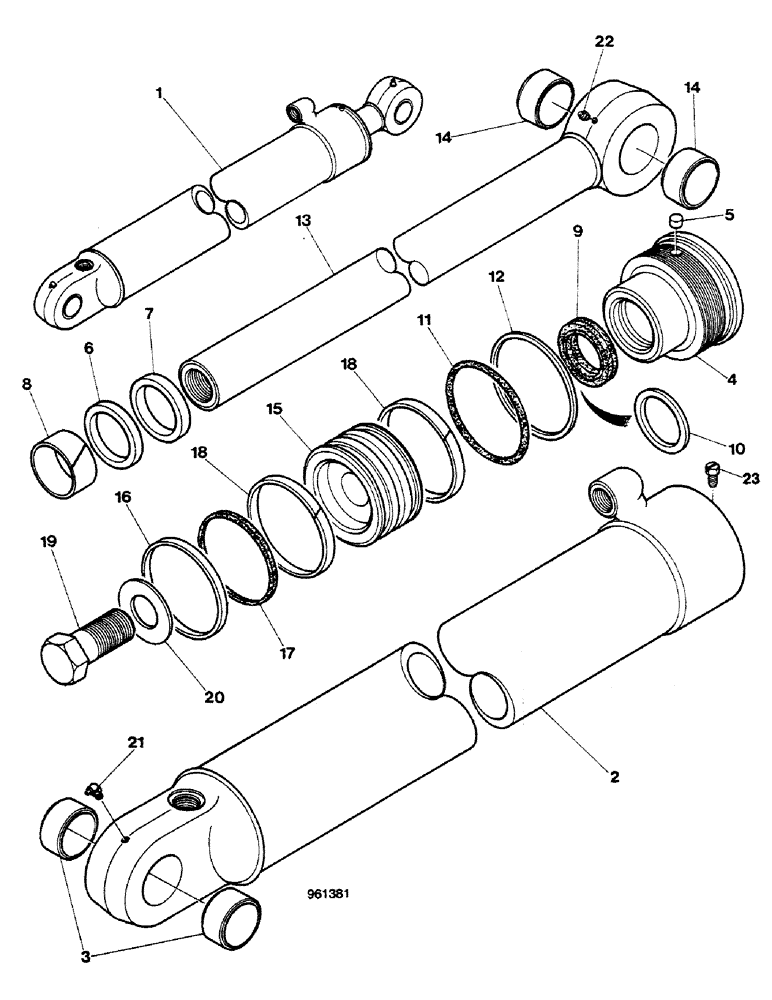 Схема запчастей Case 580G - (330) - BACKHOE - DIPPER CYLINDER (08) - HYDRAULICS