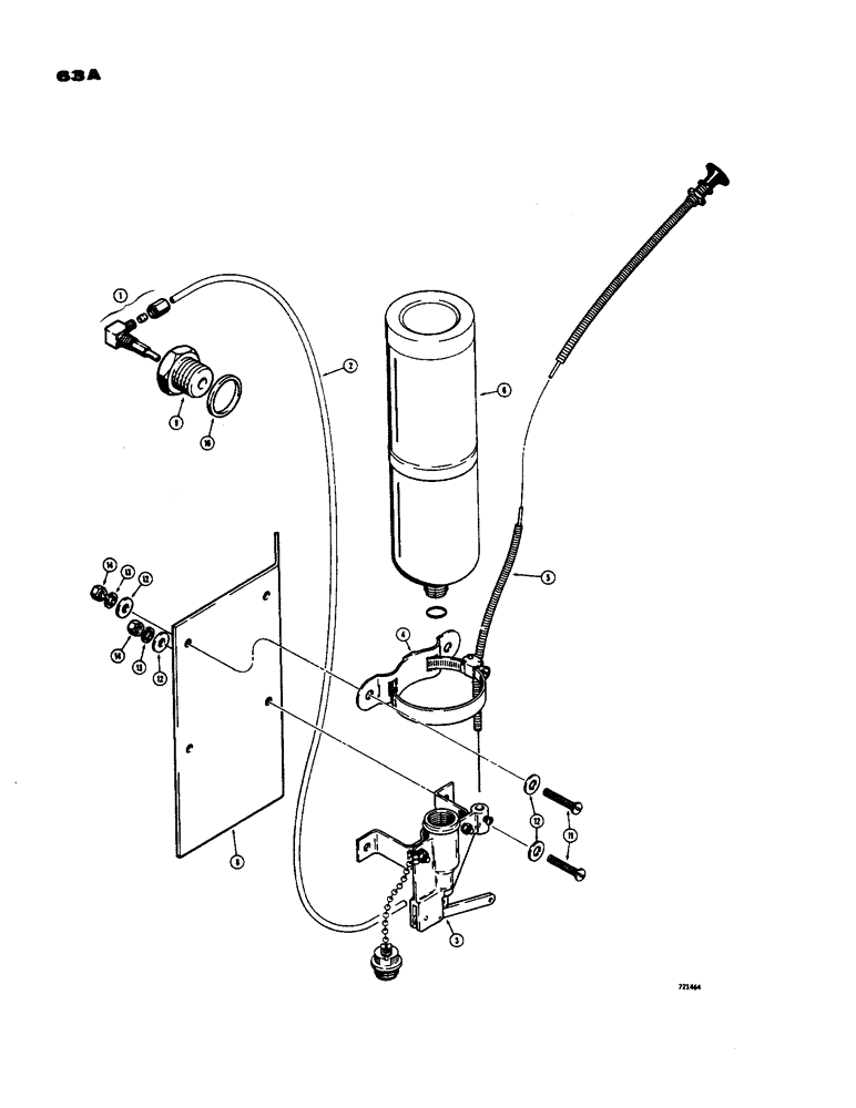 Схема запчастей Case 584 - (63A) - COLD STARTING AID (10) - ENGINE