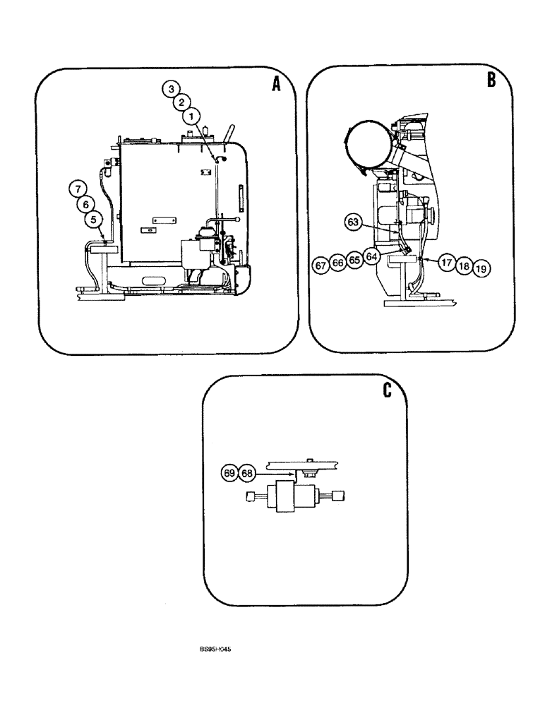 Схема запчастей Case 9060B - (4-12) - ELECTRICAL PARTS OUTSIDE CAB - CONTINUED (04) - ELECTRICAL SYSTEMS