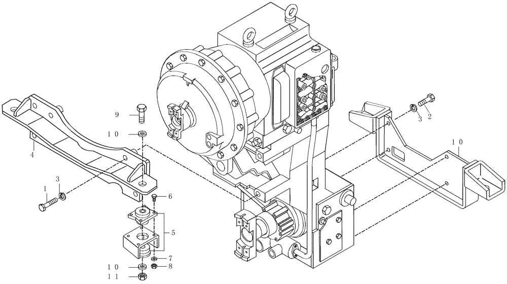 Схема запчастей Case 325 - (1.211/1[02]) - TRANSMISSION (03) - Converter / Transmission