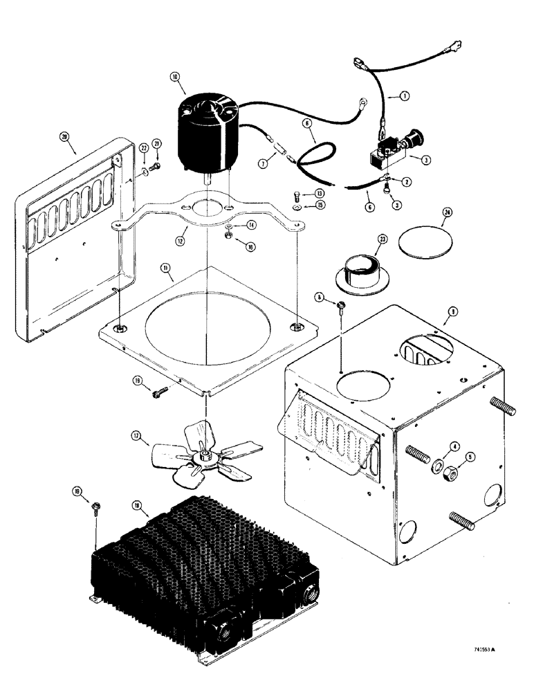 Схема запчастей Case 780 - (592) - L33826 CAB HEATER (09) - CHASSIS/ATTACHMENTS