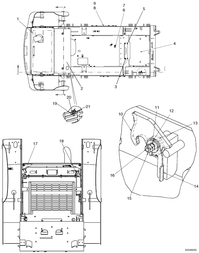 Схема запчастей Case 420 - (09-14) - CHASSIS (420) (09) - CHASSIS