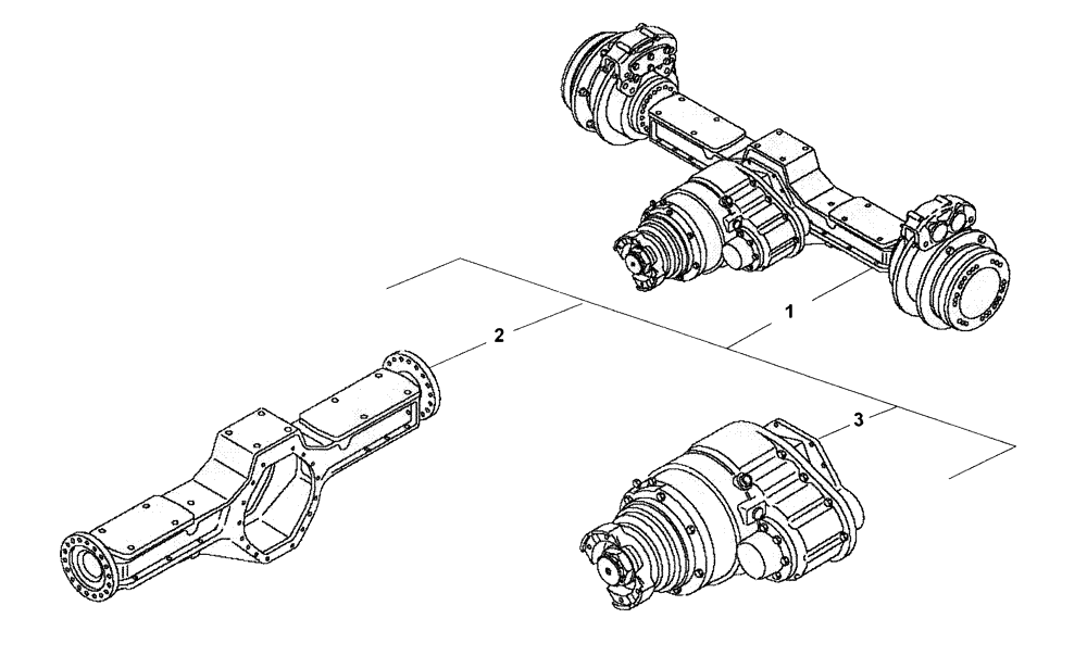 Схема запчастей Case 330 - (32A00010052[02]) - INTERMEDIATE AXLE (87543557) (11) - AXLES/WHEELS