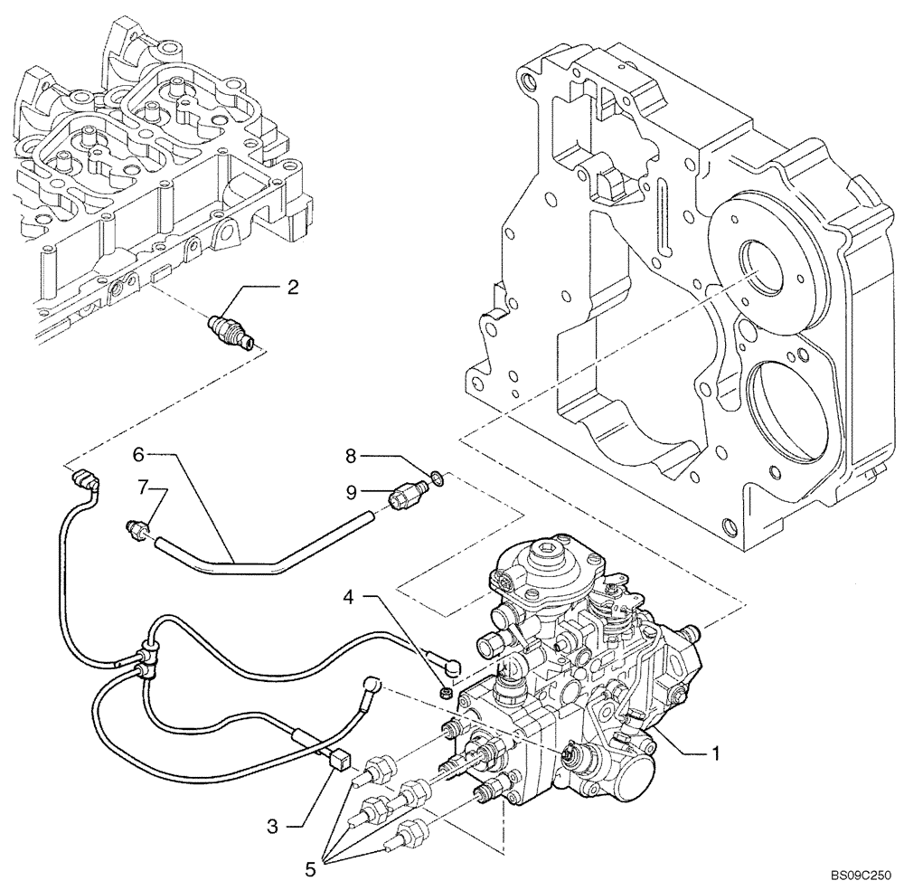 Схема запчастей Case 440 - (03-04) - FUEL INJECTION PUMP (03) - FUEL SYSTEM