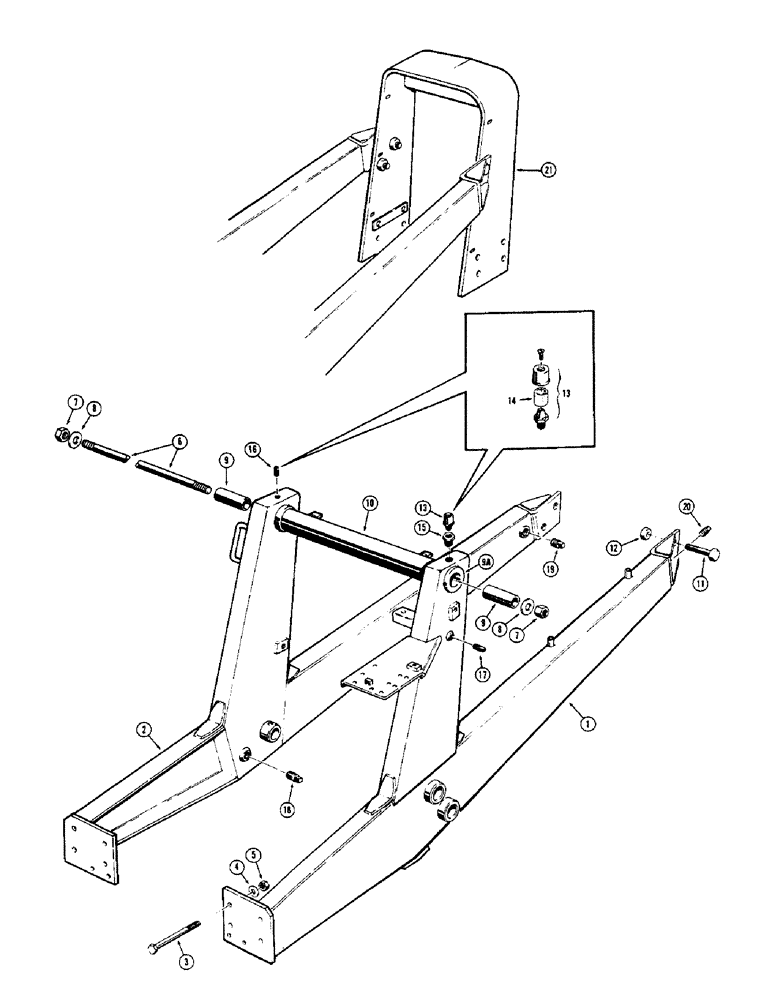 Схема запчастей Case 33S - (008) - LOADER SUBFRAME AND RELATED PARTS, USED ON LOADER WITH SN.4178576 AND AFTER 