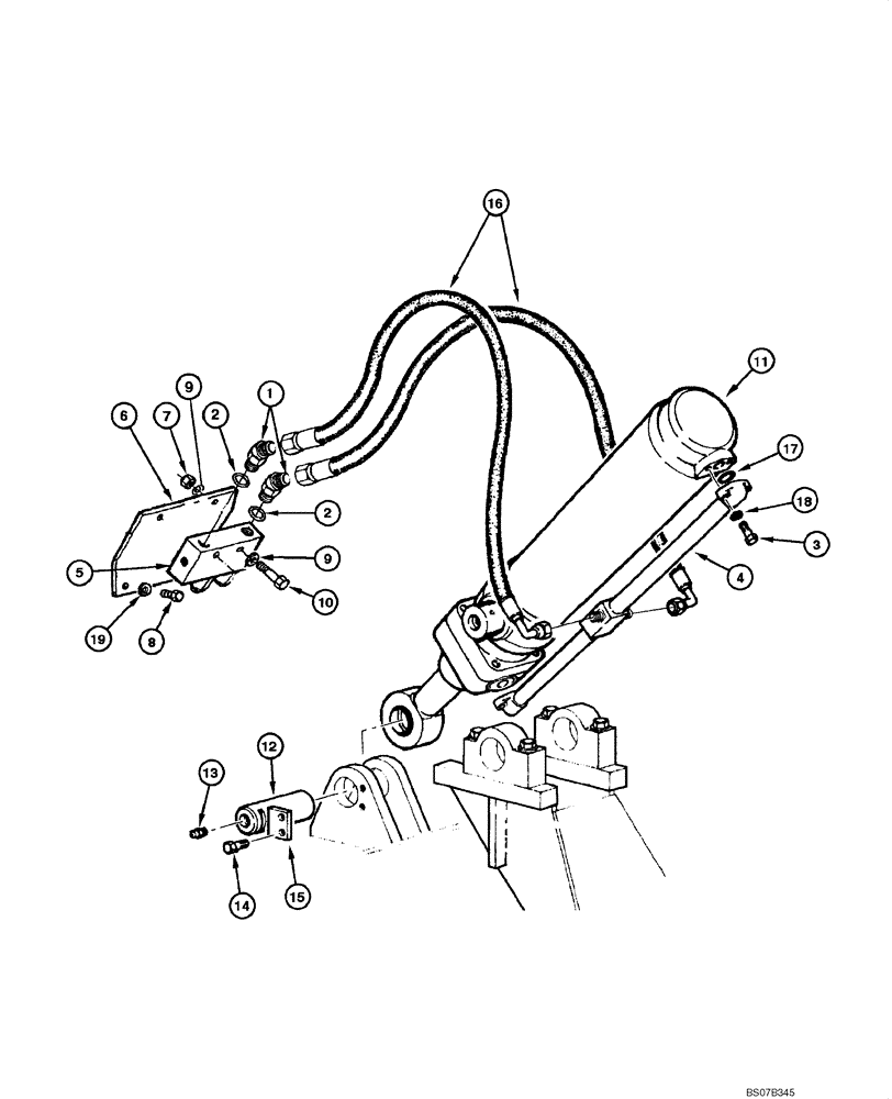 Схема запчастей Case 885 - (08.27[00]) - RIPPER HYDRAULIC CIRUIT (08) - HYDRAULICS