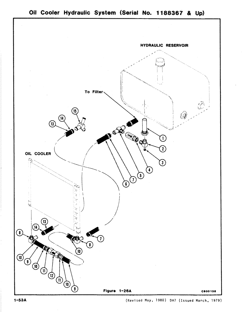 Схема запчастей Case DH7 - (1-53A) - OIL COOLER HYDRAULIC SYSTEM (SERIAL NO. 1188367 AND UP) (35) - HYDRAULIC SYSTEMS