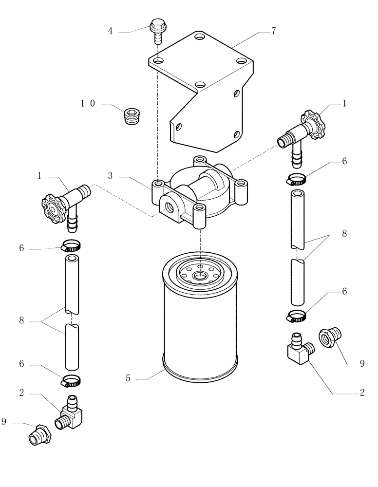 Схема запчастей Case 1850K - (0.329[01]) - FILTER - ENGINE COOLING SYSTEM (01) - ENGINE