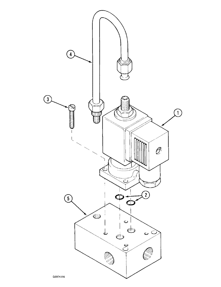 Схема запчастей Case 170C - (8-134) - SOLENOID CONTROL VALVE, 13 BAR (08) - HYDRAULICS