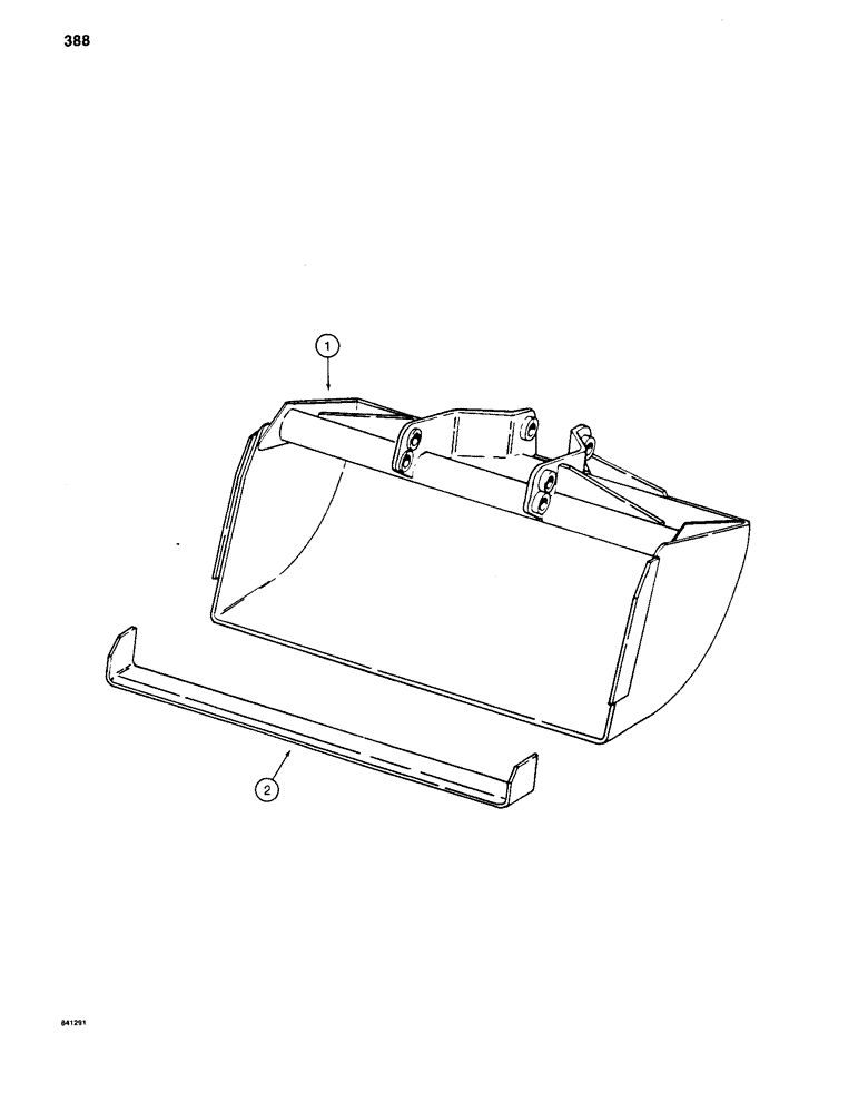 Схема запчастей Case 880C - (388) - DITCH BUCKET (19) - BUCKETS