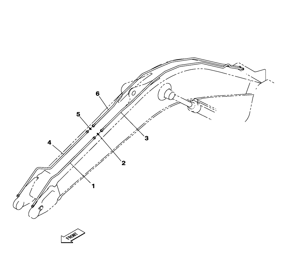 Схема запчастей Case CX210C LC - (35.738.04) - BUCKET CYLINDER LINES (35) - HYDRAULIC SYSTEMS