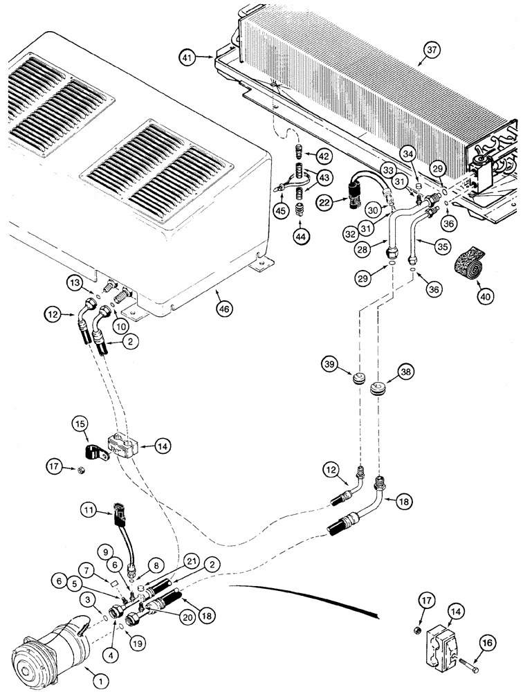 Схема запчастей Case 921C - (09-62) - AIR CONDITIONING (09) - CHASSIS