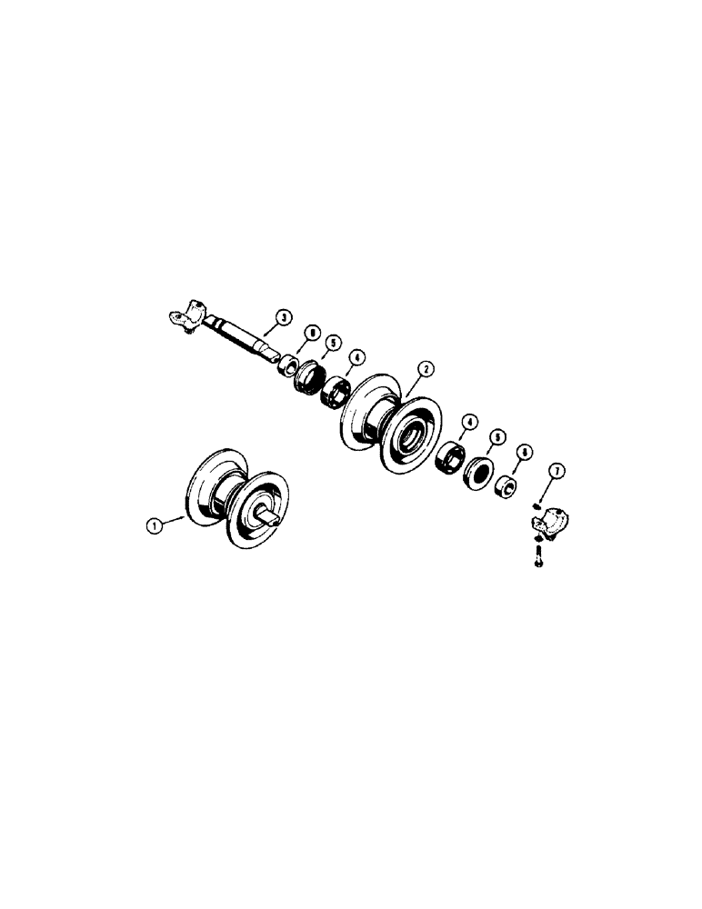 Схема запчастей Case 310G - (122) - TRACK ROLLER (04) - UNDERCARRIAGE