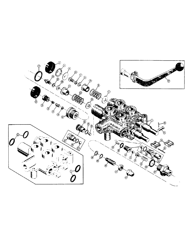 Схема запчастей Case 320 - (098) - D24387 HYDRAULIC CONTROL VALVE (07) - HYDRAULIC SYSTEM