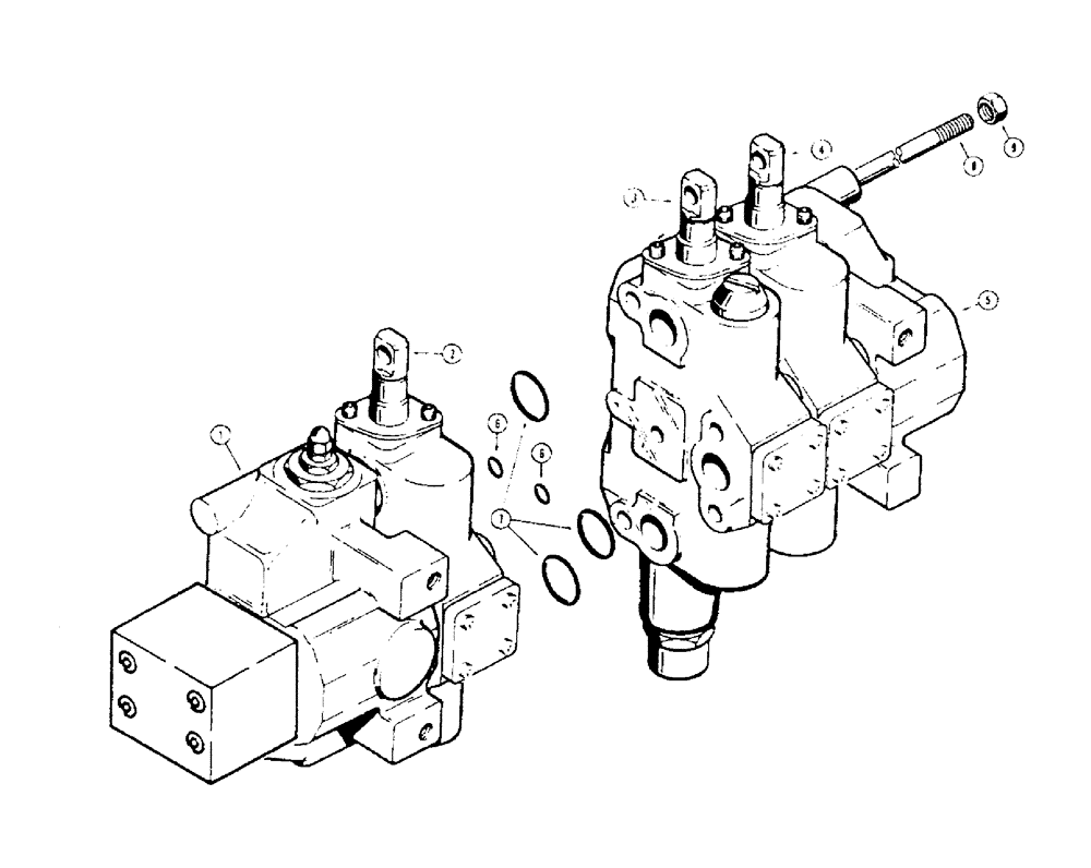 Схема запчастей Case 1450 - (298) - R40462 3 SPOOL VALVE, ANGLE TILT PITCH DOZER (08) - HYDRAULICS