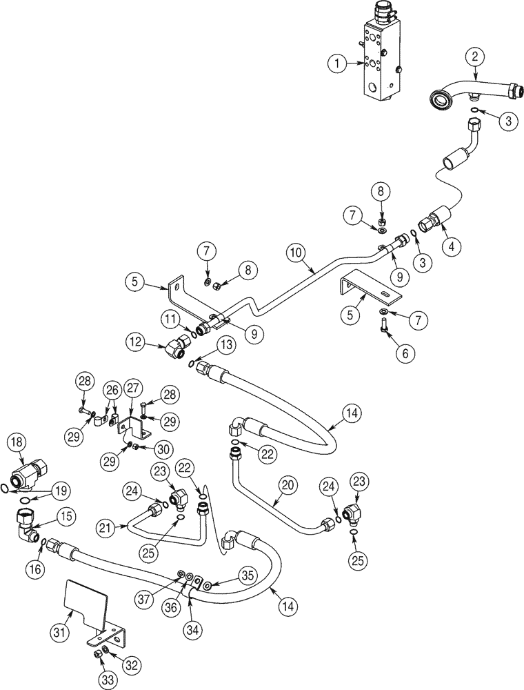 Схема запчастей Case 921C - (06-30) - HYDRAULICS - AXLE, REAR (06) - POWER TRAIN