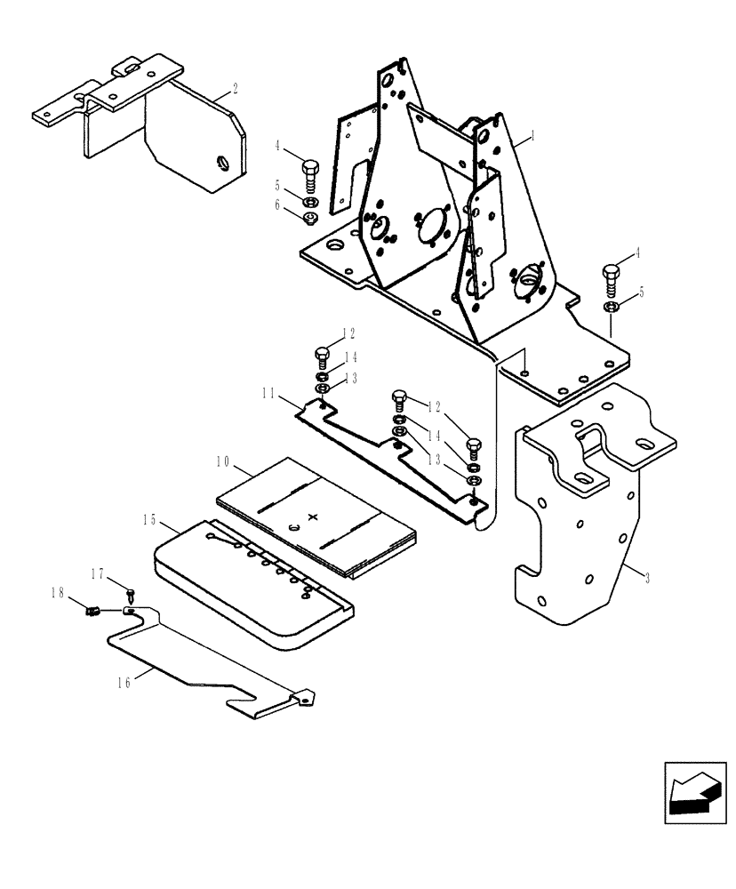 Схема запчастей Case 580SM - (35.726.25) - BACKHOE CONTROL TOWER SUPPORT AND SEALS, WITHOUT PILOT CONTROLS (35) - HYDRAULIC SYSTEMS