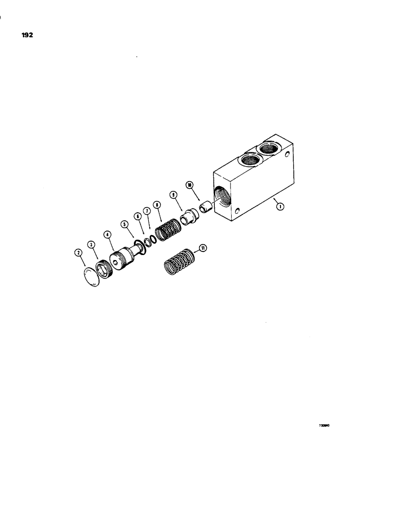 Схема запчастей Case 35 - (192) - D46850 RELIEF VALVE 