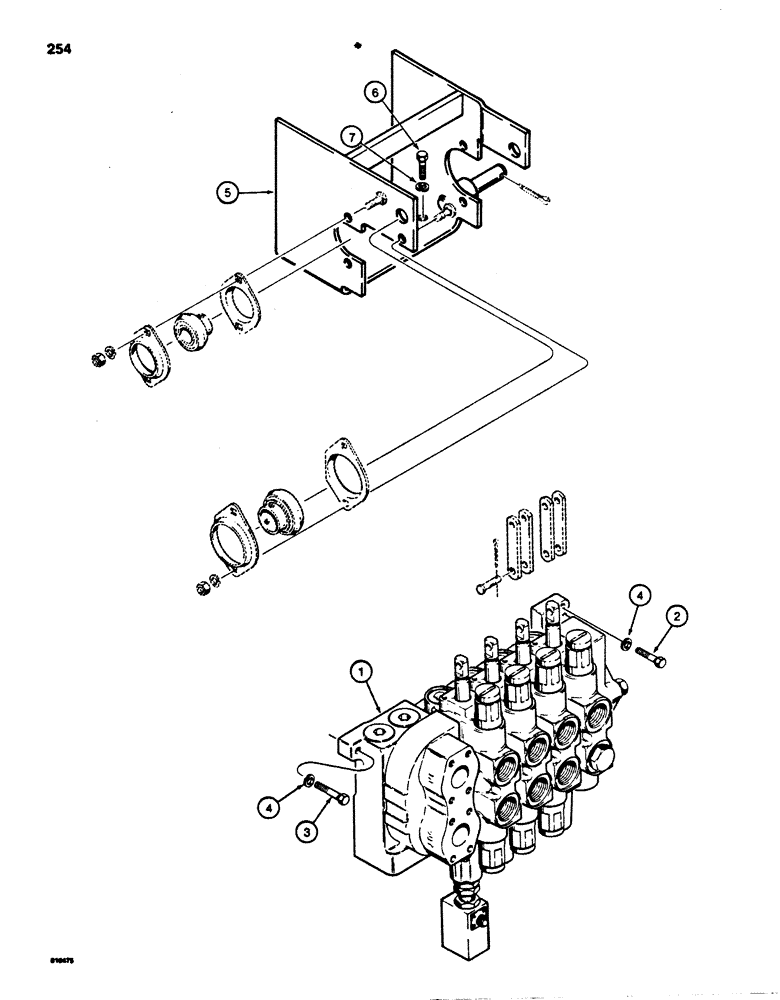 Схема запчастей Case 850B - (254) - EQUIPMENT CONTROL VALVE MOUNTING (07) - HYDRAULIC SYSTEM