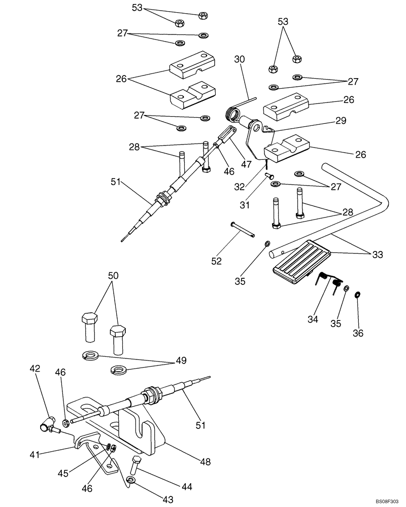 Схема запчастей Case 586G - (03-02) - CONTROLS - THROTTLE (03) - FUEL SYSTEM