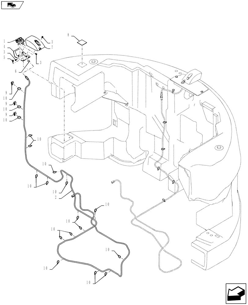 Схема запчастей Case CX235C SR - (55.530.02) - ELECTRICAL CIRCUIT (55) - ELECTRICAL SYSTEMS