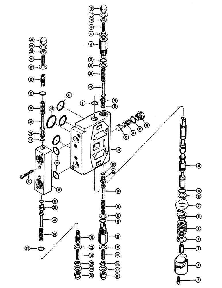 Схема запчастей Case 680CK - (194) - D40756 BACKHOE SWING SECTION (35) - HYDRAULIC SYSTEMS