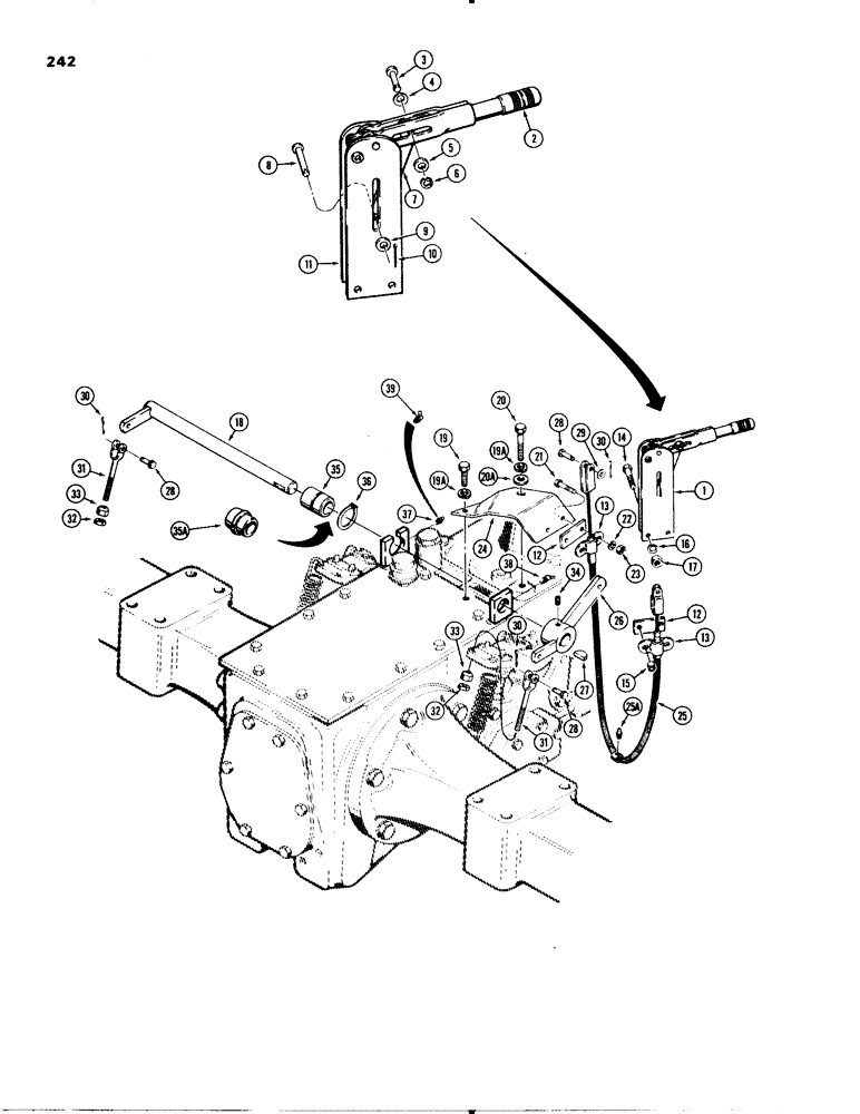 Схема запчастей Case 580C - (242) - PARKING BRAKE (07) - BRAKES