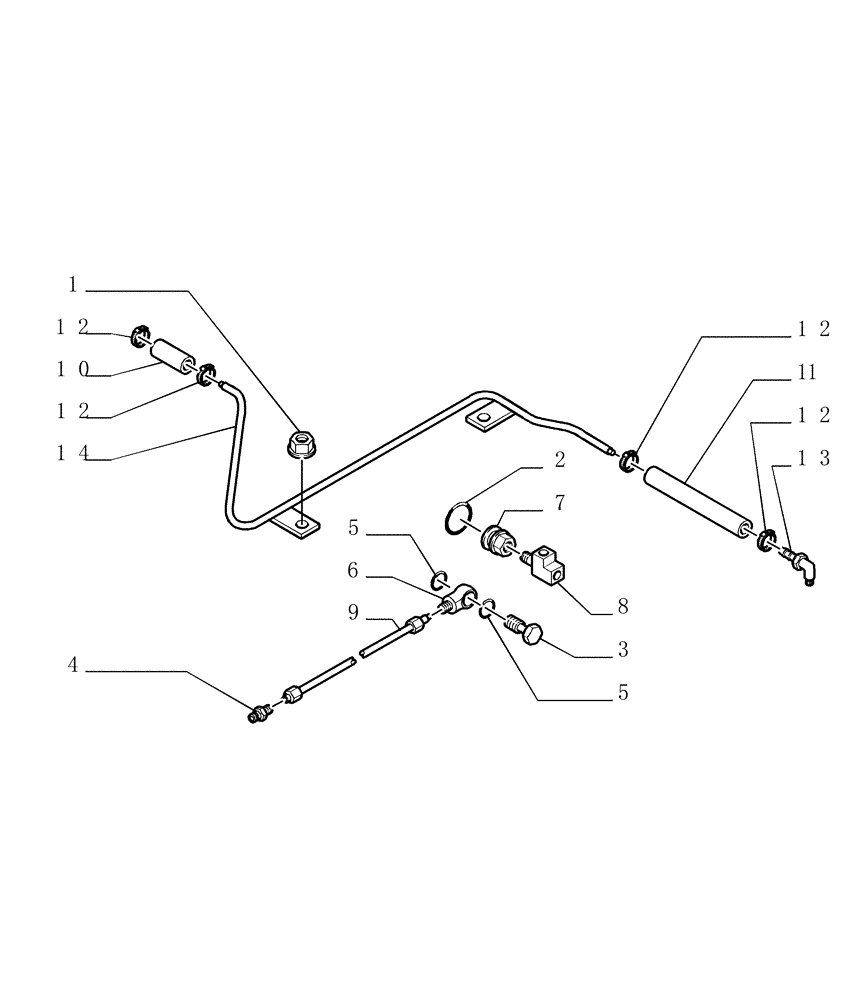 Схема запчастей Case 1850K LT - (0.149[02]) - INJECTION EQUIPMENT - PIPING (01) - ENGINE