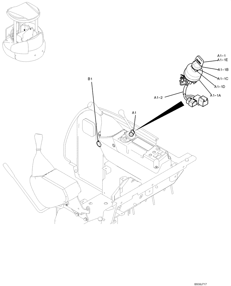 Схема запчастей Case CX50B - (01-073) - KEY ASSY (PW03M01870F1, PW22T00112F1) (05) - SUPERSTRUCTURE