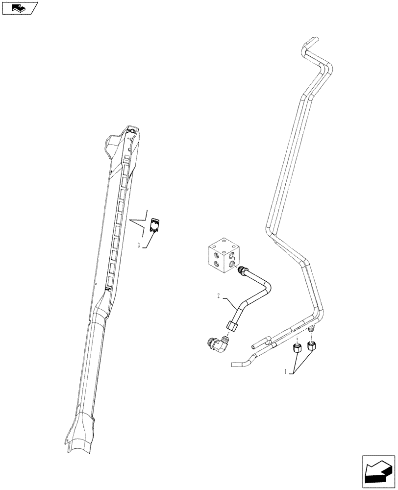 Схема запчастей Case SR130 - (35.701.BU[01]) - SELF LEVELING -NONE SM (SR130,SR150) (35) - HYDRAULIC SYSTEMS