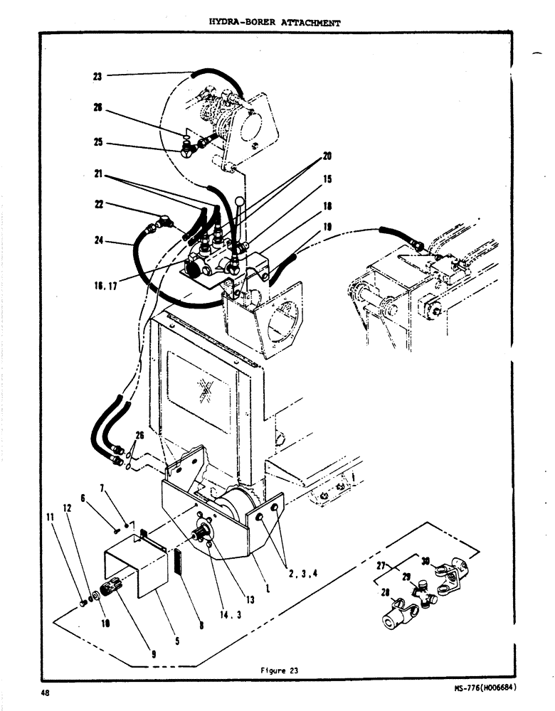 Схема запчастей Case N63 - (48) - HYDRA-BORER ATTACHMENT 