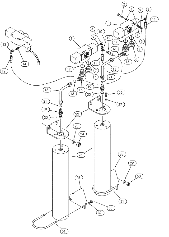 Схема запчастей Case 921C - (08-55) - HYDRAULICS - RIDE CONTROL (08) - HYDRAULICS