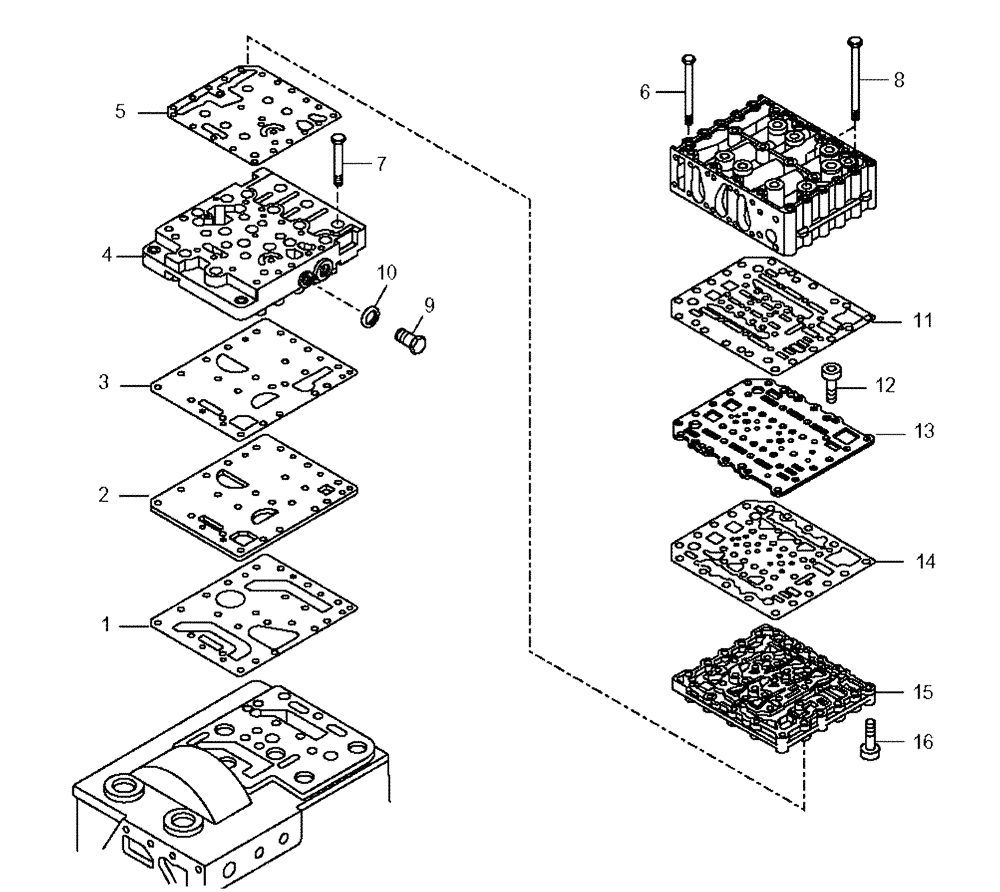 Схема запчастей Case 330 - (18A01030581[01]) - TRANSMISSION - GEARSHIFT SYSTEM (03) - Converter / Transmission