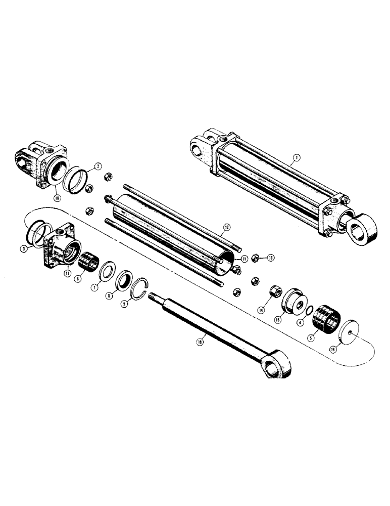 Схема запчастей Case 310 - (152) - 38137 DOZER LIFT HYDRAULIC CYLINDER (07) - HYDRAULIC SYSTEM