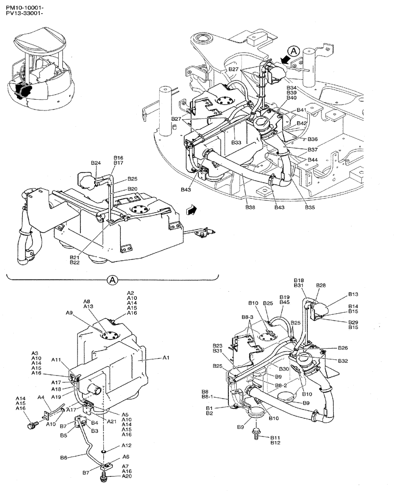 Схема запчастей Case CX27B PV13 - (01-014) - TANK ASSY, FUEL (CAB) (05) - SUPERSTRUCTURE